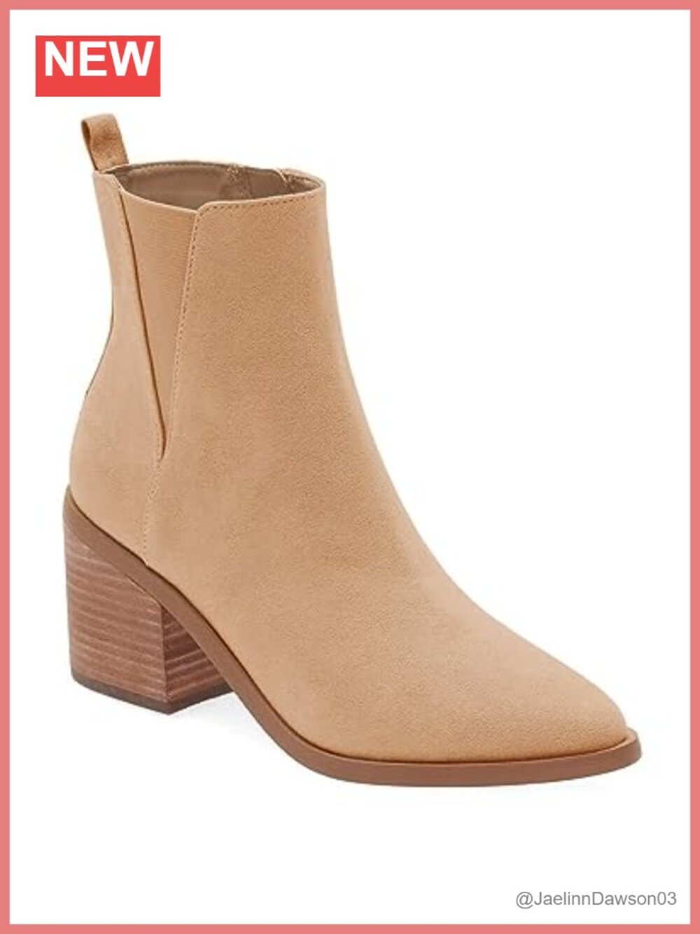 Womens Pointed Toe Ankle Boots Chunky Block Heel Side Zipper Chelsea Booties